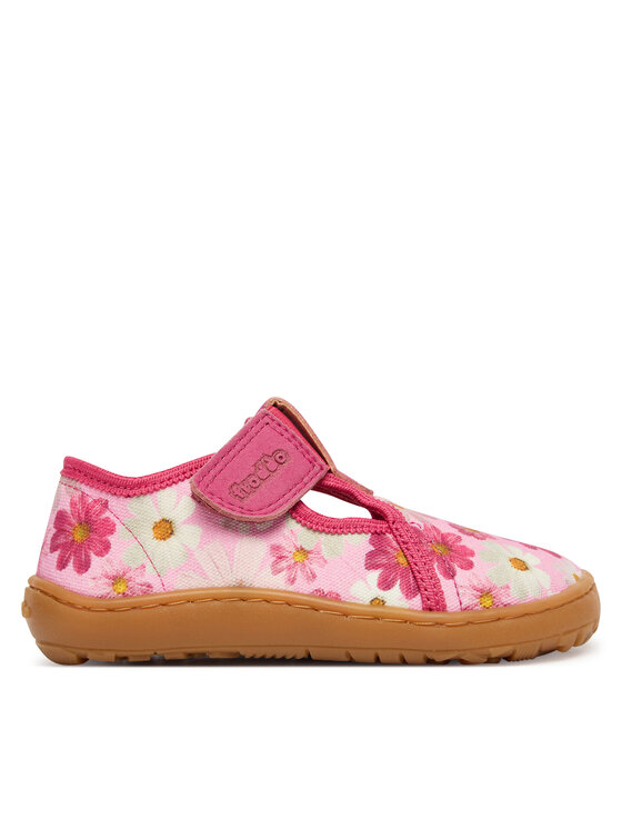 Froddo Тапочки Froddo Barefoot Canvas T-Bar G1700439-4 M Рожевий