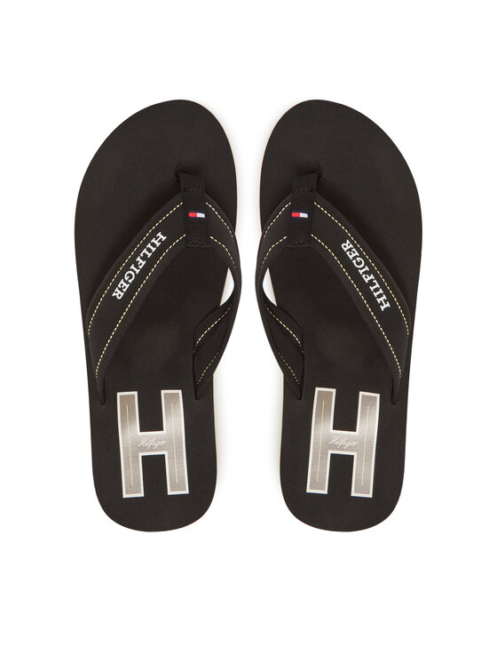 Tommy Hilfiger Japanke Tommy Hilfiger Hilfiger H Padded Beach Sandal FM0FM05536 Crna