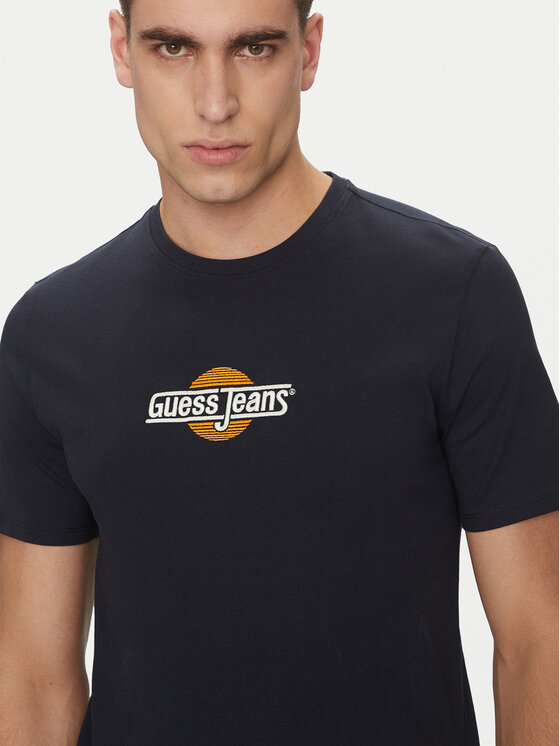 Guess Jeans Guess Jeans T-shirt M5GI23 K8HM0 Tamnoplava Slim Fit