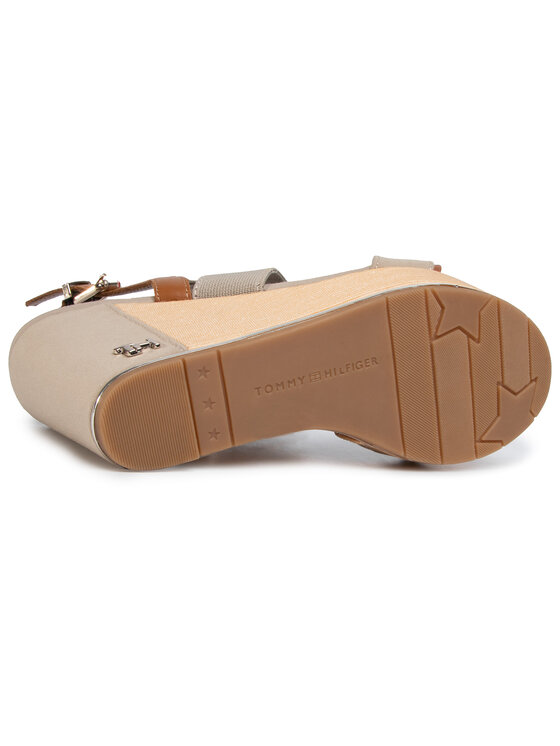 Tommy Hilfiger Sandále Tommy Hilfiger Th Hardware Basic High Wedge FW0FW04731 Sivá