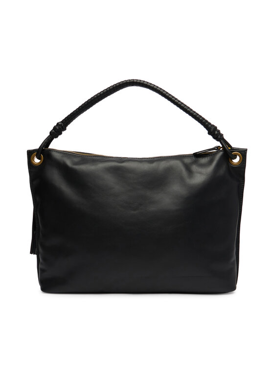 Tommy Hilfiger Geantă Tommy Hilfiger Th Statement Leather Bag AW0AW18621 Negru