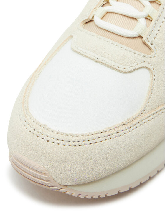 Calvin Klein Jeans Сникърси Calvin Klein Jeans Runner Laceup Low Mg Media YW0YW01644 Екрю