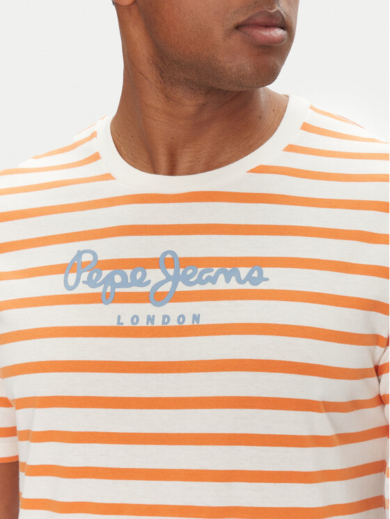Pepe Jeans Pepe Jeans Majica PM509407 Bela Regular Fit