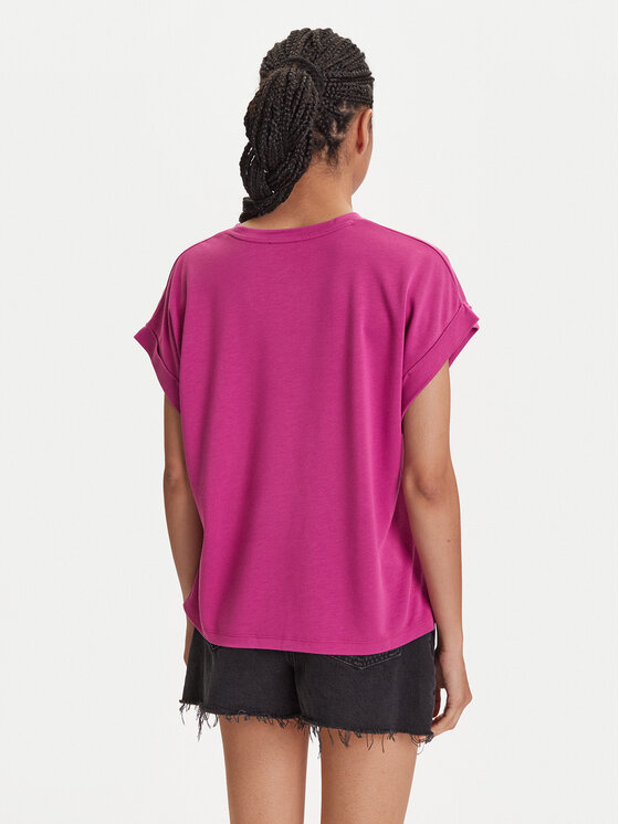 Emporio Armani Emporio Armani Marškinėliai EW000616 AF12187 UA227 Rožinė Loose Fit