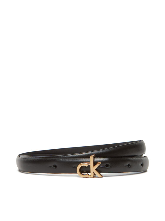 Calvin Klein Sieviešu josta Calvin Klein Ck Buckle Skinny Belt 15Mm LV04F7034G Melns