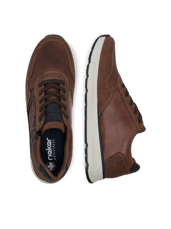Rieker Sneakersy Rieker B0701-24 Hnědá