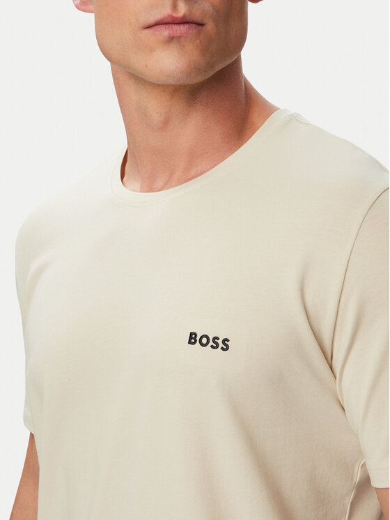 BOSS BOSS Camiseta Mix&Match 50515312 Crema Regular Fit