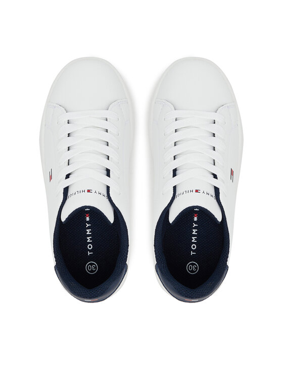 Сникърси Tommy Hilfiger Low Cut Lace-Up T3X9-34073-1355X S Бял | Obuvki.bg