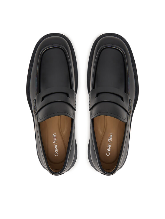 Calvin Klein Polobotky Calvin Klein Sq Rubber Band Loafer Wax Lth HM0HM02273 Černá