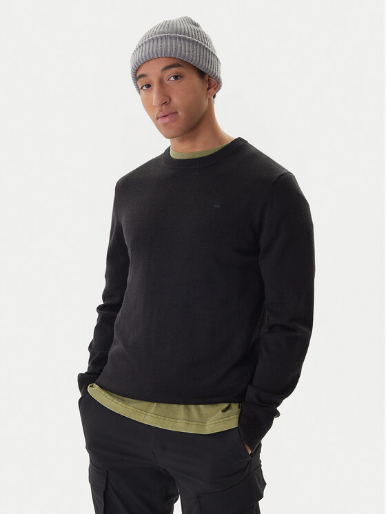 G-STAR G-Star Raw Džemper Premium Core D27686-B692 Crna Regular Fit