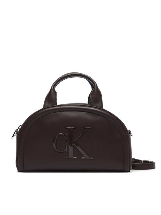 Calvin Klein Geantă Calvin Klein Bold Ck Dome Crossbody LV04F3895G Maro închis