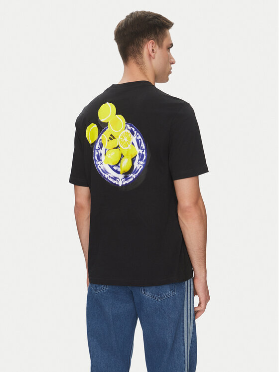 adidas adidas Футболка Lounge Still Life Lemons Graphic JN7367 Чорний Regular Fit