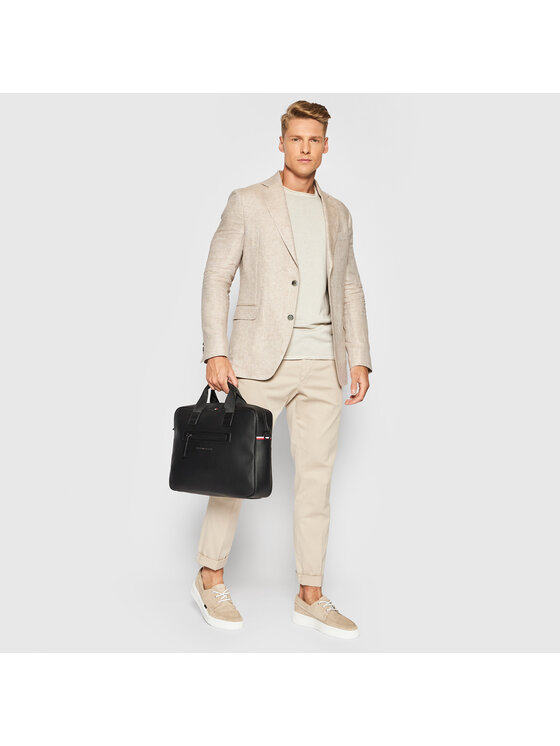 Tommy Hilfiger Τσάντα για laptop Tommy Hilfiger Essential Pu Computer Bag AM0AM07240 Μαύρο