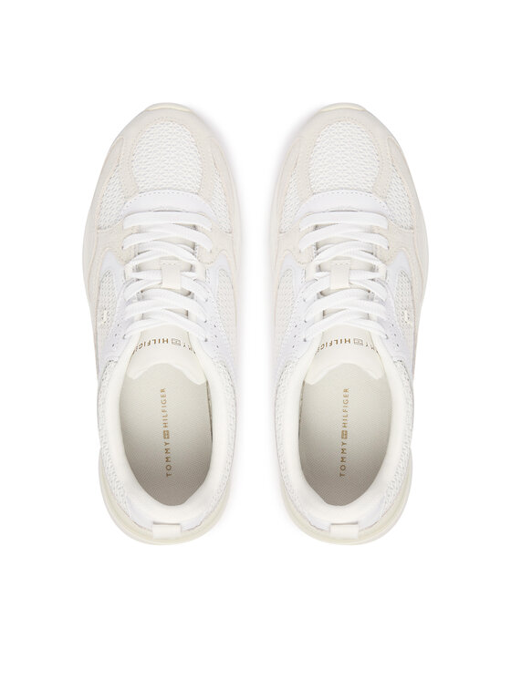 Tommy Hilfiger Sneakers Tommy Hilfiger Th Mix Material Runner FW0FW09306 Bianco