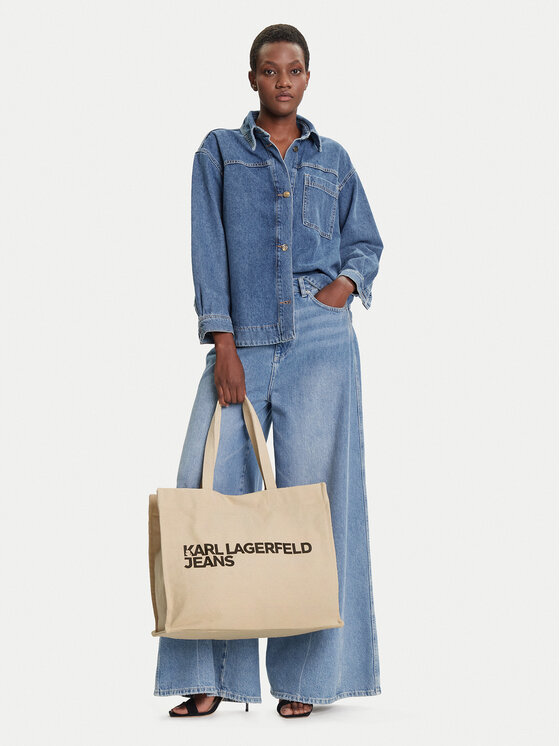 KARL LAGERFELD Ročna torba KARL LAGERFELD A1W50002 Bež