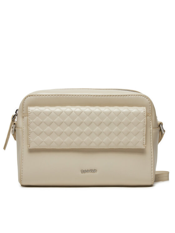 Calvin Klein Kabelka Calvin Klein Calvin Mini Quilt Camera Bag K60K611884 Écru