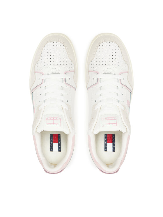 Tommy Jeans Sneakersy Tommy Jeans Tjw Retro Basket Sneaker EN0EN02818 Écru