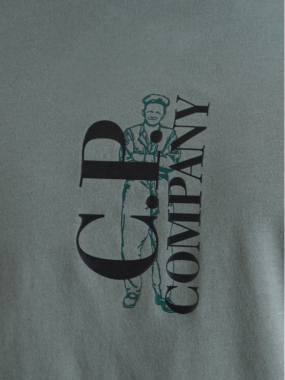 C.P. Company C.P. Company Camiseta 20CMTS084A005100W Verde Regular Fit