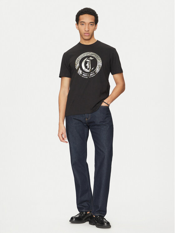 Just Cavalli Just Cavalli Majica 78OAHT14 Črna Regular Fit