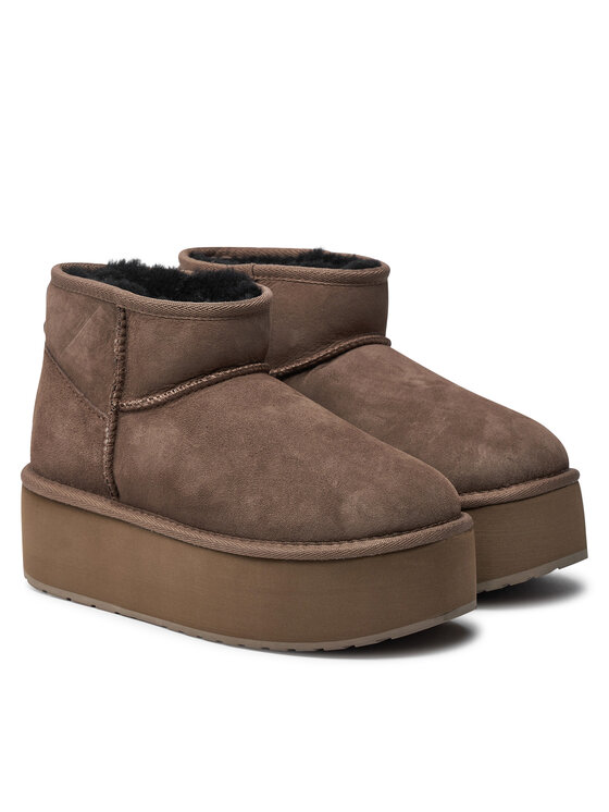 EMU Australia Sněhule EMU Australia Stinger Micro Flatform W13082 Hnědá