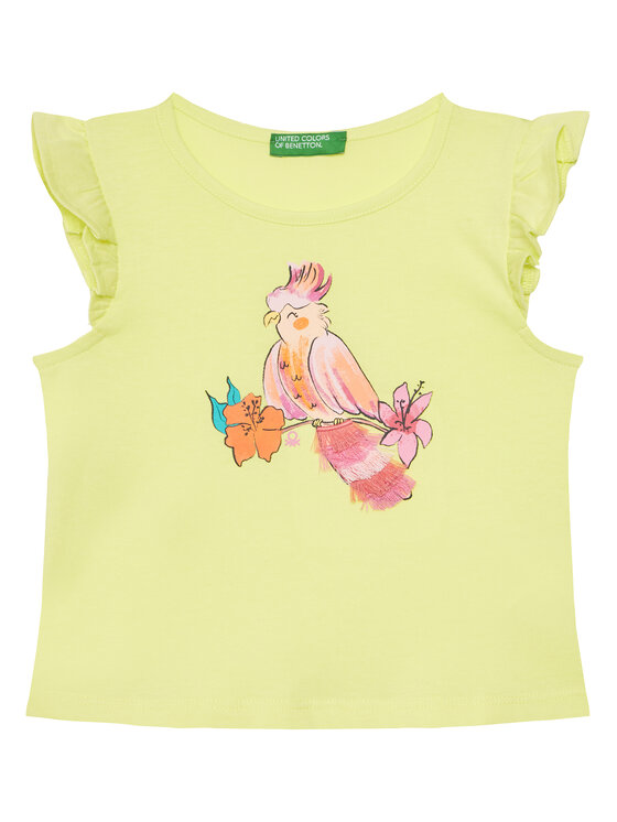 United Colors Of Benetton United Colors Of Benetton T-shirt 3I1XG10JK Žuta Regular Fit