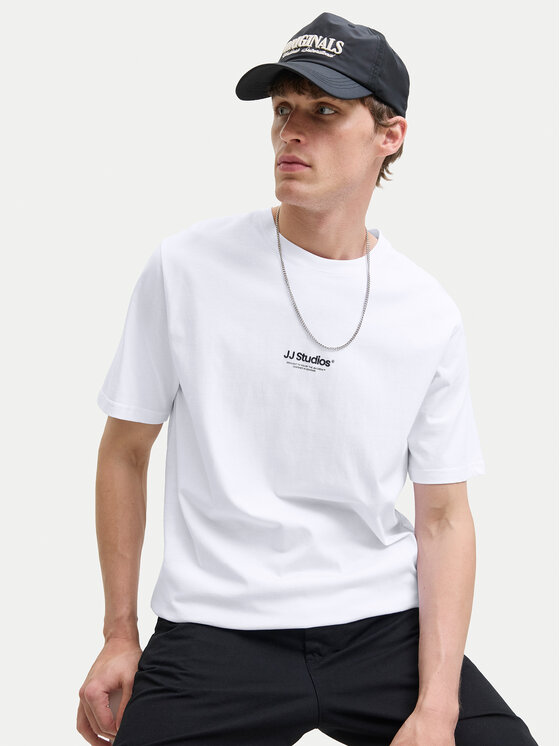 Jack & Jones Jack & Jones Majica Soho 12278787 Bela Relaxed Fit