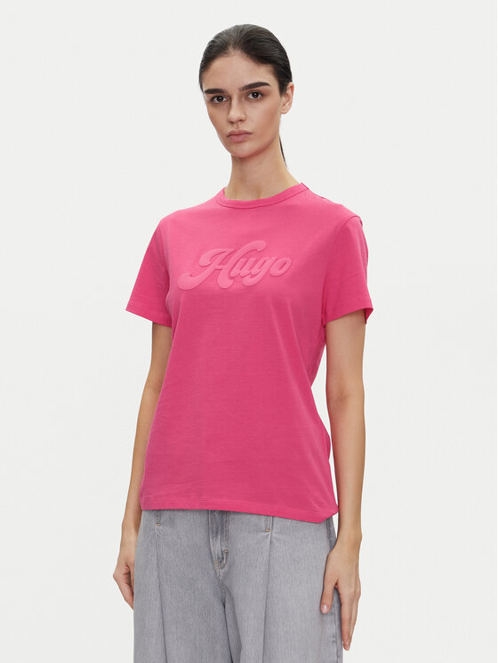 HUGO HUGO Футболка Damacia_4 50539101 Рожевий Regular Fit