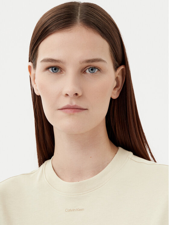 Calvin Klein Calvin Klein T-Shirt Nano Logo K20K207519 Μπεζ Regular Fit