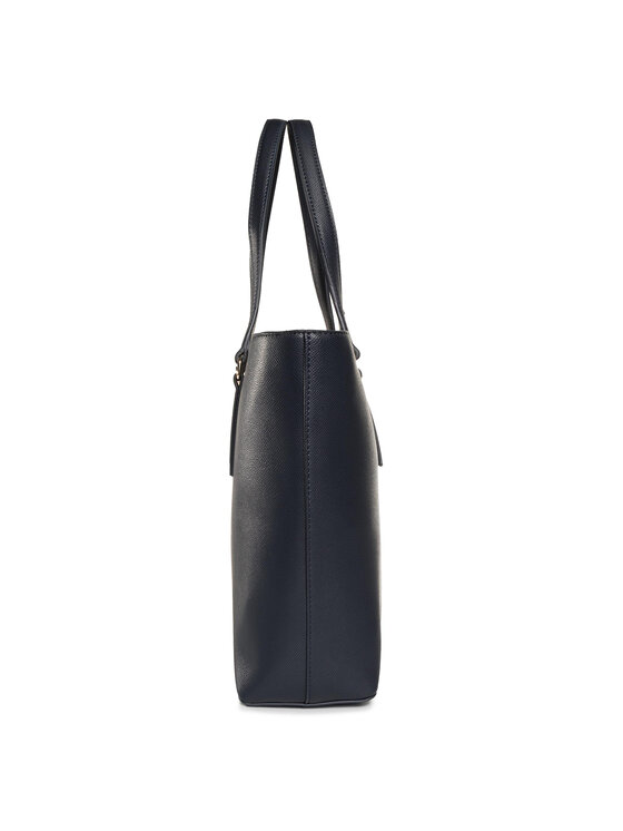Tommy Hilfiger Borsetta Tommy Hilfiger Saffiano Tote AW0AW08537 Blu scuro