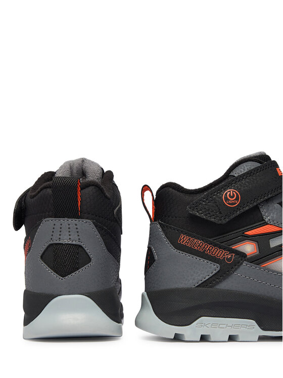 Skechers Trzewiki Skechers S-Lights Waterproof: Storm Blazer - Glow Trail 406381L/BKCC Szary