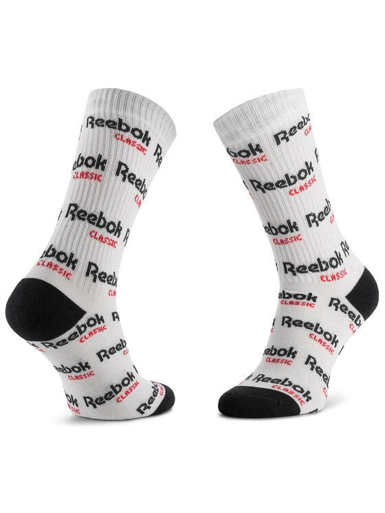 Reebok Dlouhé ponožky Reebok CL Graphic Crew Sock EJ8525 Bílá