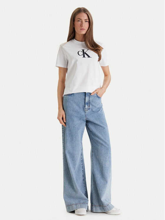 Calvin Klein Jeans Calvin Klein Jeans Camiseta Graphic LV044E215G Blanco Regular Fit