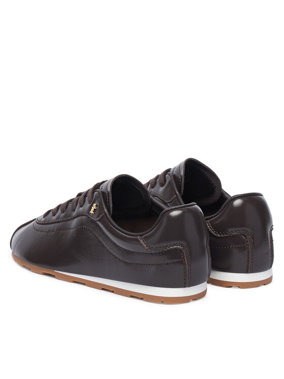Tommy Hilfiger Snīkeri Tommy Hilfiger Bella Sneaker Leather FW0FW09495 Brūns