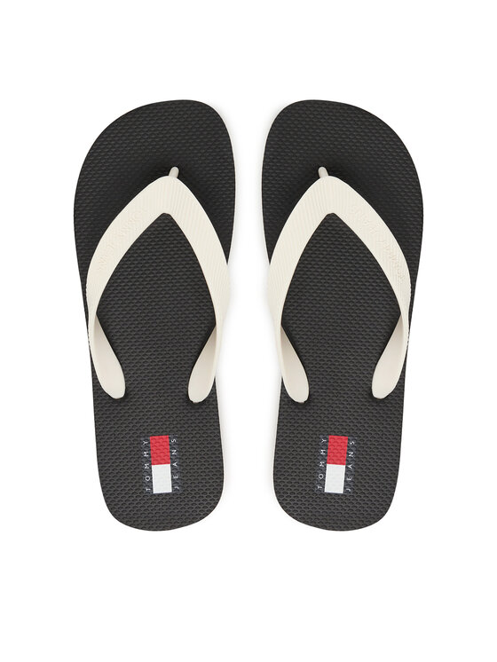 Tommy Jeans Šlepetės per pirštą Tommy Jeans Tjw Logo Summer Sandal EN0EN02979 Juoda