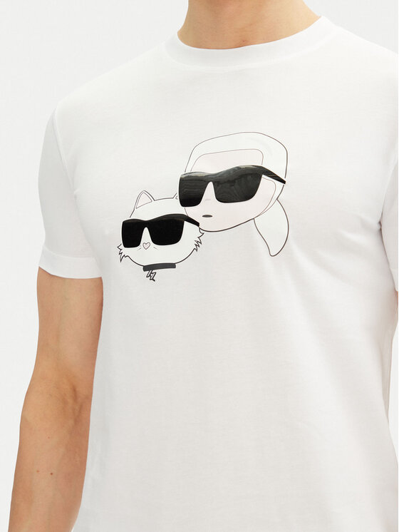 KARL LAGERFELD KARL LAGERFELD T-shirt 755061 552241 Bianco Regular Fit
