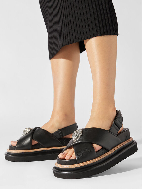 Sandale Kurt Geiger 225-Orson Cross Strap Sandal 9992200109 Negru