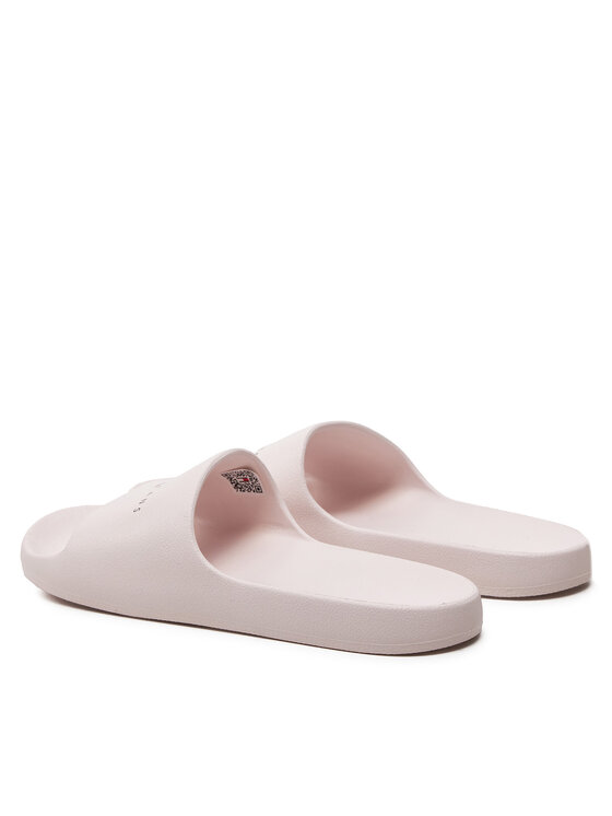 Tommy Jeans Şlapi Tommy Jeans Tjw Printed Pu Pool Slide EN0EN02693 Écru