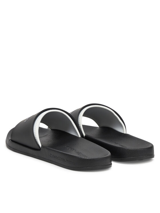 Calvin Klein Jeans Ciabatte Calvin Klein Jeans Slide Rubber Neoprene Monologo YM0YM00361 Nero
