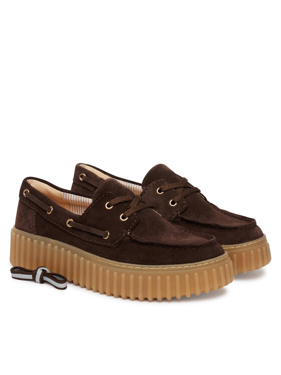 Clarks Туфлі Clarks Torhill Boat 26186647 Коричневий