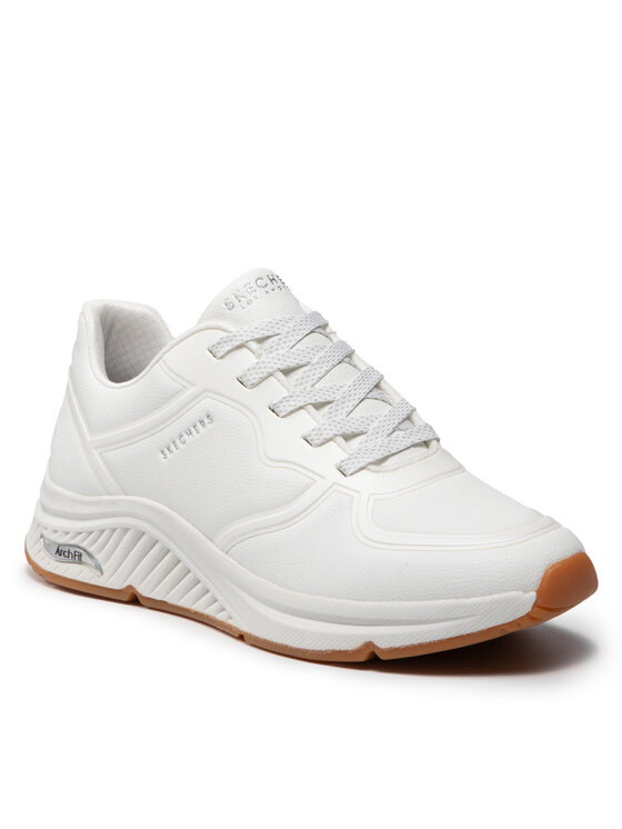 Skechers Sneakersy Skechers Mile Makers 155570/WHT Biela