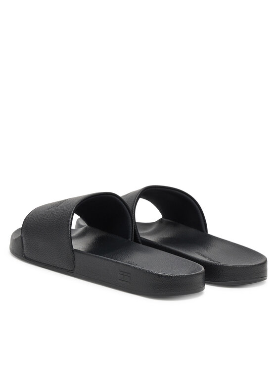 Tommy Hilfiger Чехли Tommy Hilfiger Hilfiger Print Tumble Pool Slide FM0FM05505 Черен