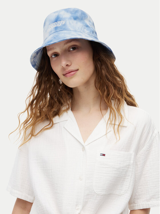 Tommy Jeans Skrybėlė Tommy Jeans Bucket Tiedye AW0AW18834 Mėlyna