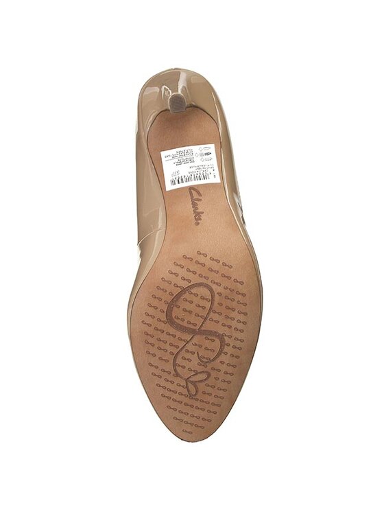 Clarks Pantofi cu toc subțire Clarks Carlita Cove 261175844 Bej