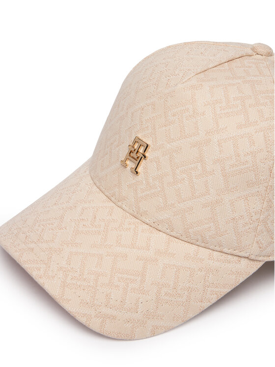 Tommy Hilfiger Шапка с козирка Tommy Hilfiger Monogram Jacq Cap AW0AW18331 Бежов