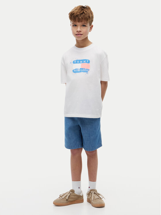 Tommy Hilfiger Tommy Hilfiger Camiseta Graffiti KB0KB10546 Blanco Regular Fit