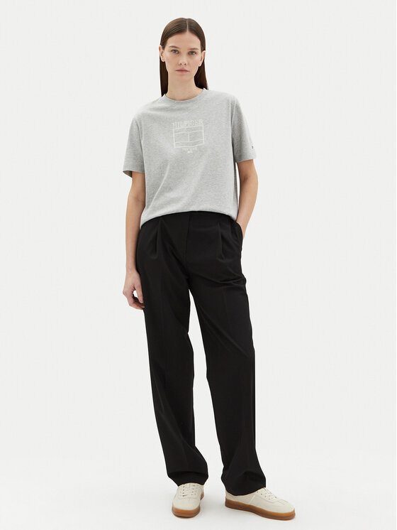 Tommy Hilfiger Tommy Hilfiger Majica WW0WW45525 Siva Relaxed Fit