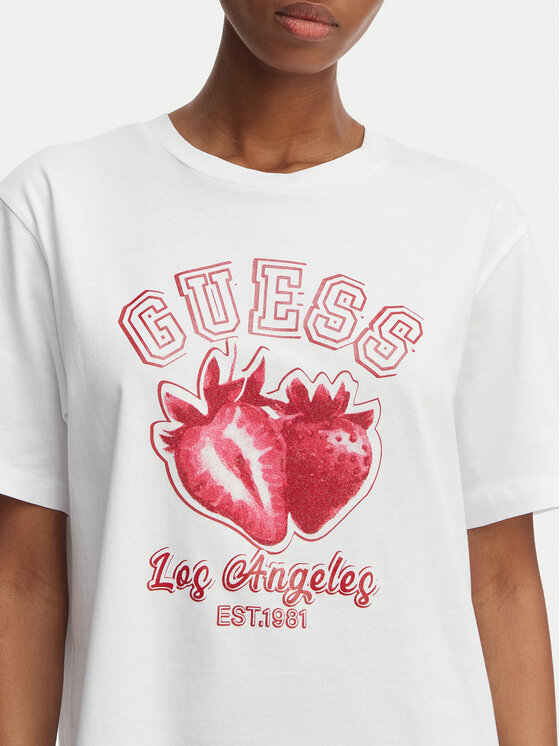 Guess Guess Camiseta V6GI14 K2981 Blanco Relaxed Fit