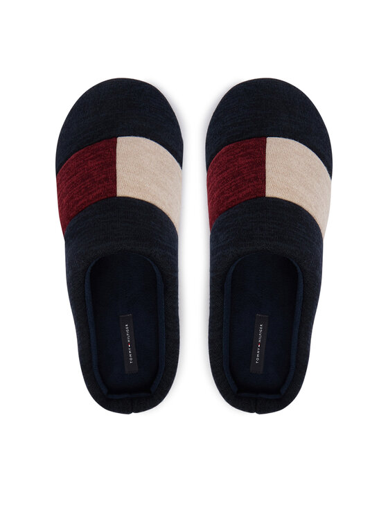 Tommy Hilfiger Kapcie Tommy Hilfiger Flag House Shoe FM0FM06016 Granatowy