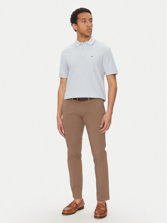 Tommy Hilfiger Tommy Hilfiger Polo majica MW0MW38457 Svetlo modra Classic Fit