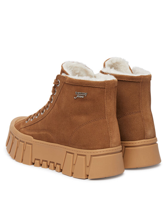Tommy Jeans Šnurovacia obuv Tommy Jeans Tjw Platform Sneaker Mc Wl EN0EN03134 Hnedá